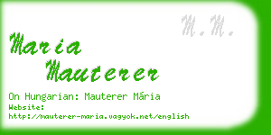 maria mauterer business card